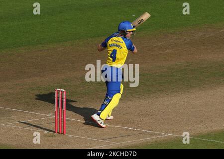 Cameron Bancroft de Durham chauves-souris pendant le match de Vitality Blast T20 entre le Nottinghamshire et Durham à Trent Bridge, Nottingham, le dimanche 18th juillet 2021. (Photo de will Matthews/MI News/NurPhoto) Banque D'Images