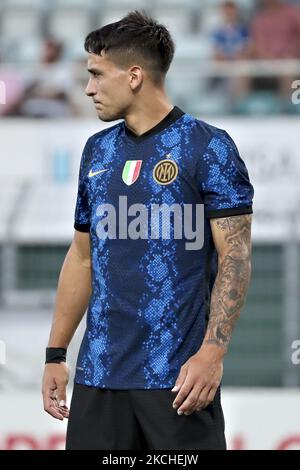 Martin Satriano du FC Internazionale en action lors du match d'avant-saison entre Lugano et le FC Internazionale au stade Cornaredo sur 17 juillet 2021 à Lugano, en Suisse. (Photo de Giuseppe Cottini/NurPhoto) Banque D'Images