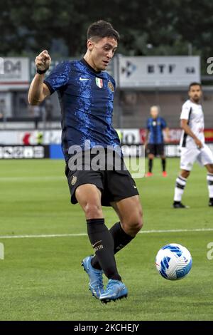 Martin Satriano du FC Internazionale en action lors du match d'avant-saison entre Lugano et le FC Internazionale au stade Cornaredo sur 17 juillet 2021 à Lugano, en Suisse. (Photo de Giuseppe Cottini/NurPhoto) Banque D'Images