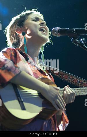 La chanteuse mexicaine Silvana Estrada en représentation au Jazz Palacio Real 2021 à Madrid, en Espagne, sur 20 juillet 2021 (photo d'Oscar Gonzalez/NurPhoto) Banque D'Images