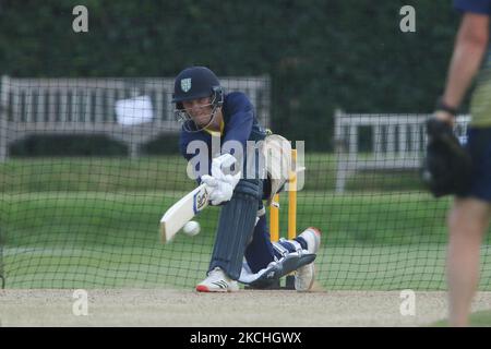 Cameron Bancroft de Durham chauves-souris lors de la séance d'entraînement et de moustiquaires de Durham avant le match de la coupe Royale de Londres avec Kent au terrain du comté de Beckenham, le mercredi 21st juillet 2021. (Photo de will Matthews/MI News/NurPhoto) Banque D'Images
