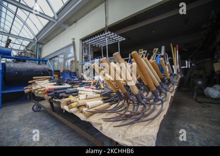 Une vue de la rue vide du marché au marché de Geumbit à Geumsan Gun, Corée du Sud sur 22 juillet 2021. Les nouveaux cas quotidiens de coronavirus en Corée du Sud ont atteint jeudi un nouveau sommet de plus de 1 800 personnes avec des infections massives d'une unité navale à virus, tandis que les autorités sont de plus en plus enclines à étendre les restrictions les plus sévères sur les virus dans la région élargie de Séoul, sans aucun signe de fin de vie. (Photo de Seung-il Ryu/NurPhoto) Banque D'Images