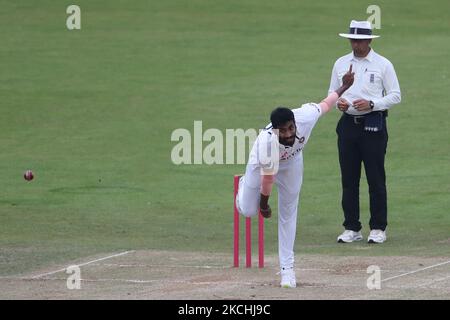 JasEsprit Bumrah of India Bowling lors du match Tour Match entre County Select XI et l'Inde à Emirates Riverside, Chester le Street, le jeudi 22nd juillet 2021. (Photo de Mark Fletcher/MI News/NurPhoto) Banque D'Images