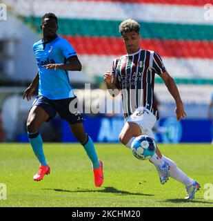 Fabricio Simões d'Estrela Amadora SAD en action en 1st Round du match DE LA coupe Allianz entre Estrela Amadora SAD et le FC Vizela à Estadio José Gomes sur 24 juillet 2021 à Amadora, Portugal. (Photo de Paulo Nascimento/NurPhoto) Banque D'Images