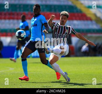 Fabricio Simões d'Estrela Amadora SAD en action en 1st Round du match DE LA coupe Allianz entre Estrela Amadora SAD et le FC Vizela à Estadio José Gomes sur 24 juillet 2021 à Amadora, Portugal. (Photo de Paulo Nascimento/NurPhoto) Banque D'Images