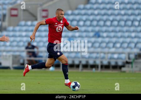 Burak Yilmaz, de l'OSC de Lille, en action lors du match de football amical d'avant-saison entre le FC Porto et l'OSC de Lille, au stade de l'Algarve à Loule, au Portugal, sur 25 juillet 2021. (Photo par Pedro Fiúza/NurPhoto) Banque D'Images