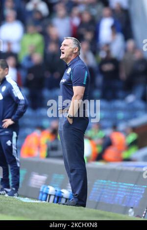 Tony Mowbray, directeur de Blackburn, crie lors du match amical d'avant-saison entre Blackburn Rovers et Leeds United à Ewood Park, Blackburn, le mercredi 28th juillet 2021. (Photo de Pat Scaasi/MI News/NurPhoto) Banque D'Images