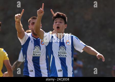 Wu Lei de RCD Espanyol lors du match amical d'avant-saison entre RCD Espanyol et Cadix CF atMarbella football Center, Espagne. (Photo par DAX Images/NurPhoto) Banque D'Images