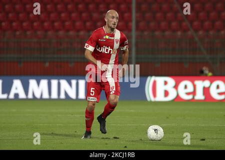 Luca Caldirola d'AC Monza en action pendant à la pré-saison de match amical entre AC Monza et Juventus - Trofeo Berlusconi 2021 - au Stadio Brianteo sur 31 juillet 2021 à Monza, Italie. (Photo de Giuseppe Cottini/NurPhoto) Banque D'Images