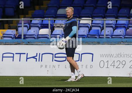 Jonathan Mitchell de Hartlepool s'est Uni lors de la journée de formation et de médias de Hartlepool United à Victoria Park, Hartlepool, le jeudi 5th août 2021. (Photo de Mark Fletcher/MI News/NurPhoto) Banque D'Images