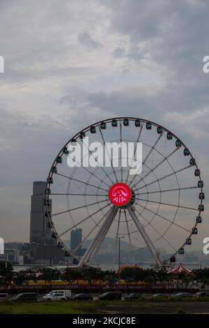 La grande roue de Hong Kong sur 7 août 2021 à Hong Kong, en Chine. (Photo de Marc Fernandes/NurPhoto) Banque D'Images