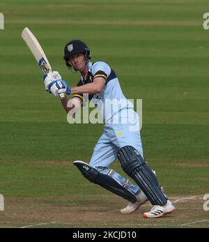 Cameron Bancroft de Durham chauves-souris lors du match de la coupe d'une journée du Royal London entre le Durham County Cricket Club et Essex à Emirates Riverside, Chester le Street, Angleterre, le 8th août 2021. (Photo de will Matthews/MI News/NurPhoto) Banque D'Images