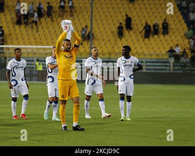 Inter équipe lors du match d'avant-saison entre Parme Calcio et le FC Internazionale au Stadio Ennio Tardini sur 08 août 2021 à Parme, Italie. (Photo de Loris Roselli/NurPhoto) Banque D'Images