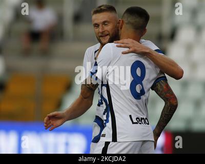 Matías Vecino lors du match d'avant-saison entre Parme Calcio et le FC Internazionale au Stadio Ennio Tardini sur 08 août 2021 à Parme, Italie. (Photo de Loris Roselli/NurPhoto) Banque D'Images