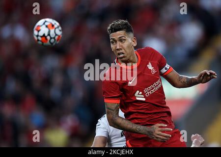 Roberto Firmino de Liverpool lors du match amical d'avant-saison entre le FC Liverpool et CA Osasuna à Anfield sur 9 août 2021 à Liverpool, en Angleterre. (Photo de Jose Breton/Pics action/NurPhoto) Banque D'Images