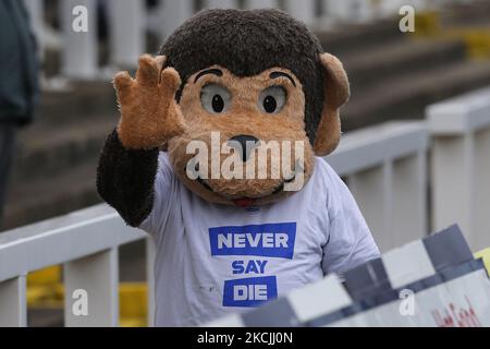 La mascotte de Hartlepool United H'angus lors du match de la Sky Bet League 2 entre Hartlepool United et Crawley Town à Victoria Park, à Hartlepool, le samedi 7th août 2021. (Photo de Mark Fletcher/MI News/NurPhoto) Banque D'Images