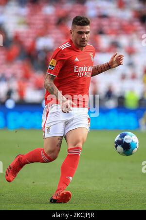 Morato de SL Benfica en action pendant le match de la Ligue Bwin entre SL Benfica et FC Arouca à Estadio da Luz sur 14 août 2021 à Lisbonne, Portugal. (Photo de Paulo Nascimento/NurPhoto) Banque D'Images