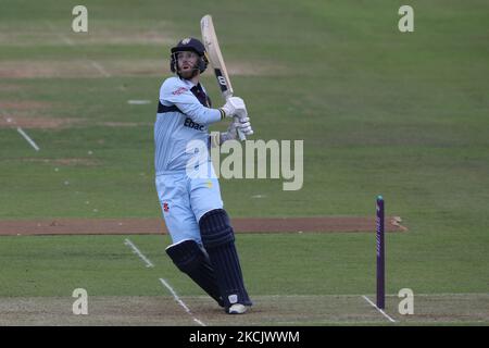 Graham Clark, de Durham, dans le cadre de la demi-finale de la Royal London One Day Cup entre Durham et Surrey, à Emirates Riverside, Chester le 17th août 2021. (Photo de Robert Smith/MI News/NurPhoto) Banque D'Images