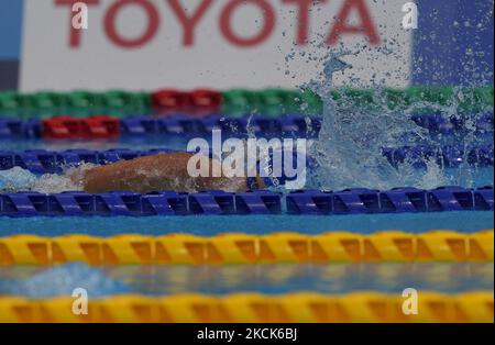 Francesco Bocciardo, d'Italie, a gagné l'or lors de la natation au Tokyo Paraolympics, centre aquatique de Tokyo, Tokyo, Japon sur 26 août 2021. (Photo par Ulrik Pedersen/NurPhoto) Banque D'Images