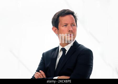 François-Xavier Bellamy, député européen français, assiste à la rencontre estivale annuelle du Medef, « la Ref 2021 », sur le circuit de Longchamp à Paris – 26 août 2021, Paris (photo de Daniel Pier/NurPhoto) Banque D'Images