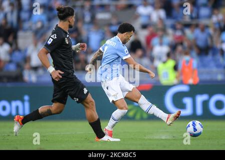 Felipe Anderson de SS Lazio marque le quatrième but lors de la série Un match entre SS Lazio et Spezia Calcio au Stadio Olimpico, Rome, Italie, le 28 août 2021. (Photo de Giuseppe Maffia/NurPhoto) Banque D'Images