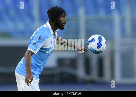 Gervinho de Trabzonspir lors de la Ligue des conférences de l'UEFA matchs de deuxième jambe entre Trabzonspir et AS Roma au Stadio Olimpico, Rome, Italie, le 26 août 2021. (Photo de Giuseppe Maffia/NurPhoto) Banque D'Images