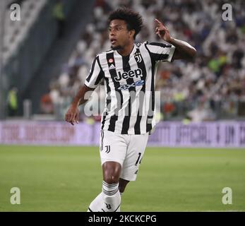 Weston McKennie de Juventus en action pendant la série Un match entre Juventus et le FC Empoli au stade Allianz sur 28 août 2021 à Turin, Italie. (Photo de Giuseppe Cottini/NurPhoto) Banque D'Images