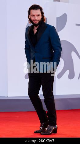 Marlon Joubert arrive pour la projection du film 'E' stata la mano di Dio' (la main de Dieu) présenté en compétition pendant le Festival du film de Venise 78th, sur 2 septembre 2021 au Lido de Venise. (Photo de Matteo Chinellato/NurPhoto) Banque D'Images