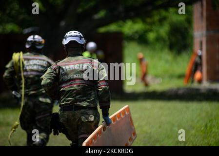 Le système de coopération entre les forces aériennes américaines (SICOFA) réalise l'exercice Angel de Los Andes dans le Commandement de combat aérien n° 1. À la Dorada-Palanquero, Colombie, sur 2 septembre 2021 (photo de Vannessa Jimenez G/NurPhoto) Banque D'Images