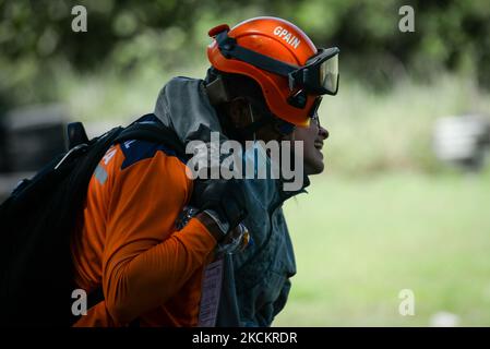 Le système de coopération entre les forces aériennes américaines (SICOFA) réalise l'exercice Angel de Los Andes dans le Commandement de combat aérien n° 1. À la Dorada-Palanquero, Colombie, sur 2 septembre 2021 (photo de Vannessa Jimenez G/NurPhoto) Banque D'Images