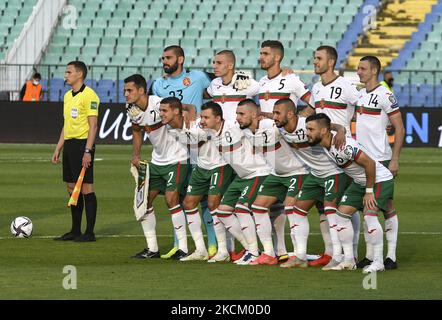 Équipe bulgare avant le groupe C qualification de la coupe du monde de la FIFA 2022 entre la Bulgarie et la Lituanie au stade Vasil Levski à Sofia, Bulgarie, le 05 septembre 2021 (photo de Georgi Paleykov/NurPhoto) Banque D'Images