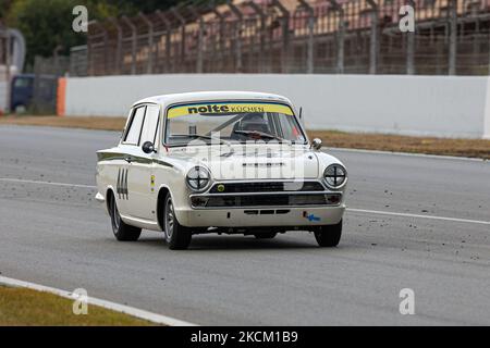 VAN LEENEN, Gerrit Jan et DU TOY VAN HEES, Bert avec Lotus Cortina lors de la course historique de Barcelone de la NKHTGT au circuit de Catalunya. (Photo par DAX Images/NurPhoto) Banque D'Images