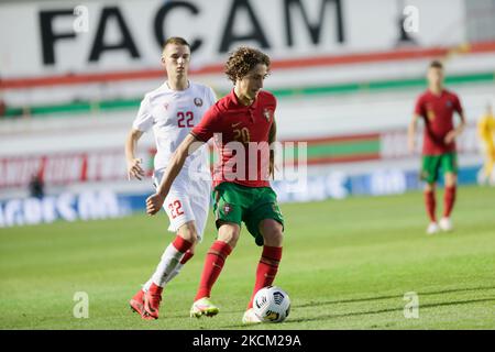Fábio Silva du Portugal U21 lors du match de qualification Euro 2023 de U21 entre le Portugal U21 et le Belarus U21 à l'Estadio José Gomes sur 6 septembre 2021 à Amadora, Portugal. (Photo de Valter Gouveia/NurPhoto) Banque D'Images
