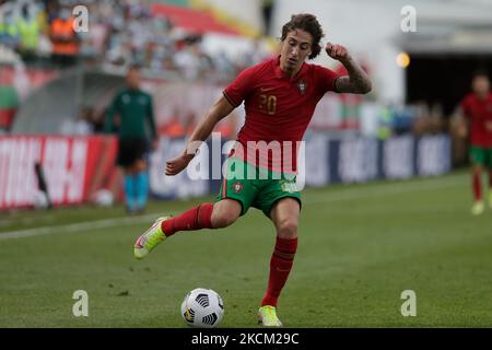 Fábio Silva du Portugal U21 lors du match de qualification Euro 2023 de U21 entre le Portugal U21 et le Belarus U21 à l'Estadio José Gomes sur 6 septembre 2021 à Amadora, Portugal. (Photo de Valter Gouveia/NurPhoto) Banque D'Images