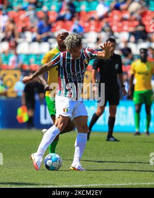 Fabricio Simões d'Estrela Amadora SAD en action pendant le match de 2 entre Estrela Amadora SAD et CD Mafra à l'Estadio José Gomes sur 8 août 2021 à Reboleira, Portugal. (Photo de Paulo Nascimento/NurPhoto) Banque D'Images