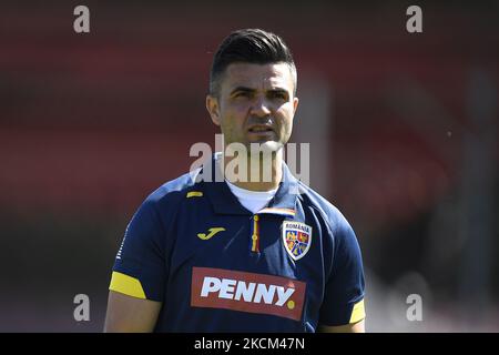 Florin Bratu, entraîneur-chef, pendant le match d'essai entre la Roumanie U21 contre le FC Buzau, joué à Bucarest, Roumanie, samedi 04 septembre 2021. (Photo par Alex Nicodim/NurPhoto) Banque D'Images