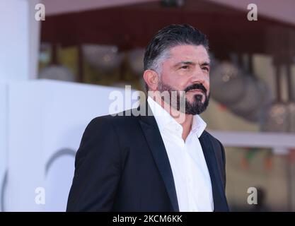 Gennaro Gattuso assiste au tapis rouge du film « Freaks Out » lors du Festival international du film de Venise de 78th sur 08 septembre 2021 à Venise, en Italie. (Photo de Matteo Chinellato/NurPhoto) Banque D'Images