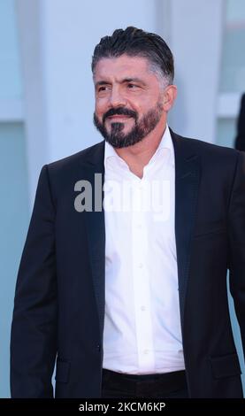 Gennaro Gattuso assiste au tapis rouge du film « Freaks Out » lors du Festival international du film de Venise de 78th sur 08 septembre 2021 à Venise, en Italie. (Photo de Matteo Chinellato/NurPhoto) Banque D'Images