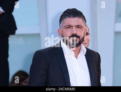 Gennaro Gattuso assiste au tapis rouge du film « Freaks Out » lors du Festival international du film de Venise de 78th sur 08 septembre 2021 à Venise, en Italie. (Photo de Matteo Chinellato/NurPhoto) Banque D'Images