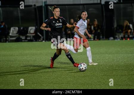 Andrea Staskova de Juventus lors du match de la Ligue des champions de l'UEFA entre Juventus Women et Vllaznia au Centre Juventus de Vinovo, le 9 septembre 2021 sur l'Italie (photo d'Alberto Gandolfo/NurPhoto) Banque D'Images