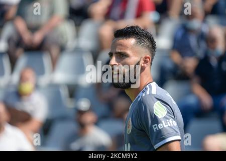 Riccardo Chiarello des Etats-Unis Alessandria pendant le match de la série B entre les Etats-Unis Alessandria et Brescia Calcio au Stadio Moccagatta à Alessandria, le 11 septembre 2021 en Italie (photo d'Alberto Gandolfo/NurPhoto) Banque D'Images