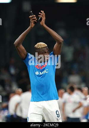 Victor Osimhen de SSC Napoli pendant la série Un match entre SSC Napoli et Juventus FC sur le stade 11 septembre 2021 'Diego Armando Maradona' à Naples, Italie (photo de Gabriele Maricchiolo/NurPhoto) Banque D'Images