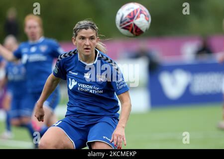 Abby Holmes de Durham Women lors du match de championnat féminin FA entre Durham Women FC et Charlton Athletic au château de Maiden, à Durham City, le dimanche 12th septembre 2021. (Photo de Mark Fletcher/MI News/NurPhoto) Banque D'Images