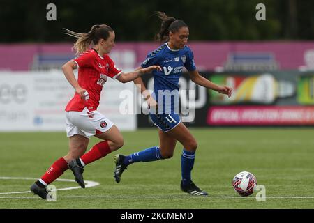 Durham Women's Mollie Lambert lors du match de championnat féminin FA entre Durham Women FC et Charlton Athletic au château de Maiden, à Durham City, le dimanche 12th septembre 2021. (Photo de Mark Fletcher/MI News/NurPhoto) Banque D'Images