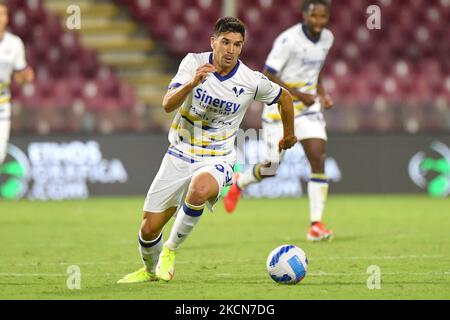 Giovanni Simeone, avant-titre d'Hellas Verona, lors du match de football italien Serie A match US Salernitana vs Hellas Verona FC sur 22 septembre 2021 au stade Arechi de Salerne, Italie (photo par Carmelo Imbesi/LiveMedia/NurPhoto) Banque D'Images