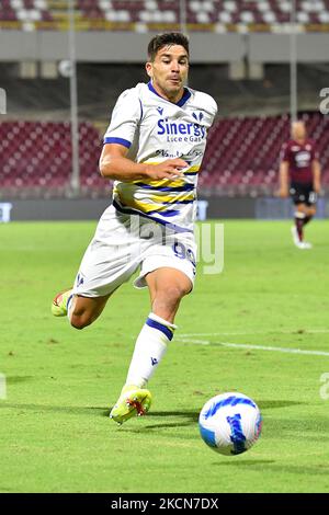 Giovanni Simeone, avant-titre d'Hellas Verona, lors du match de football italien Serie A match US Salernitana vs Hellas Verona FC sur 22 septembre 2021 au stade Arechi de Salerne, Italie (photo par Carmelo Imbesi/LiveMedia/NurPhoto) Banque D'Images