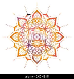 Des mandalas de base à la coloration pour les enfants. Mandalas motif géométrique, Mandala chaud, Rainbow Flower of Life avec Lotus, Flower of Life in Lotus Banque D'Images