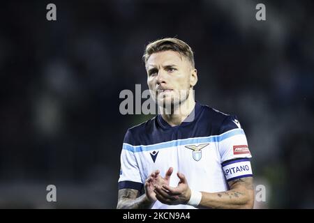 Lazio avant Ciro immobile (17) pendant la série Un match de football n.5 TURIN - LAZIO sur 23 septembre 2021 au Stadio Olimpico Grande Turin à Turin, Piémont, Italie. Résultat final: Torino-Lazio 1-1. (Photo de Matteo Bottanelli/NurPhoto) Banque D'Images