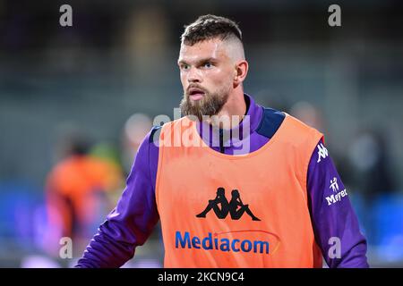 Bartlomiej Dragowski (Fiorentina) pendant le football italien série A match ACF Fiorentina vs Inter - FC Internazionale sur 21 septembre 2021 au stade Artemio Franchi à Florence, Italie (photo de Lisa Guglielmi/LiveMedia/NurPhoto) Banque D'Images