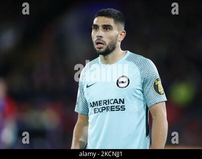 Brighton & Hove Albion's Neal Maupay lors de la Premier League entre Crystal Palace et Brighton et Hove Albion au Selhurst Park Stadium, Londres, le 27th septembre 2021 (photo par action Foto Sport/NurPhoto) Banque D'Images